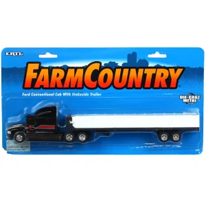 Manufacturer_ERTL Agricultural Trucks | Logging Trucks<1/64 Ford Conventional Cab with Stakeside Trailer, Walnut Creek Logging