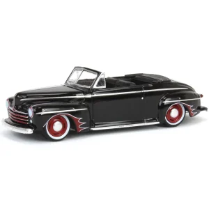 Manufacturer_Greenlight Collectibles Cars & Suvs<1/64 1947 Ford Deluxe Convertible Lowrider, Black & Red, California Lowriders Series 5