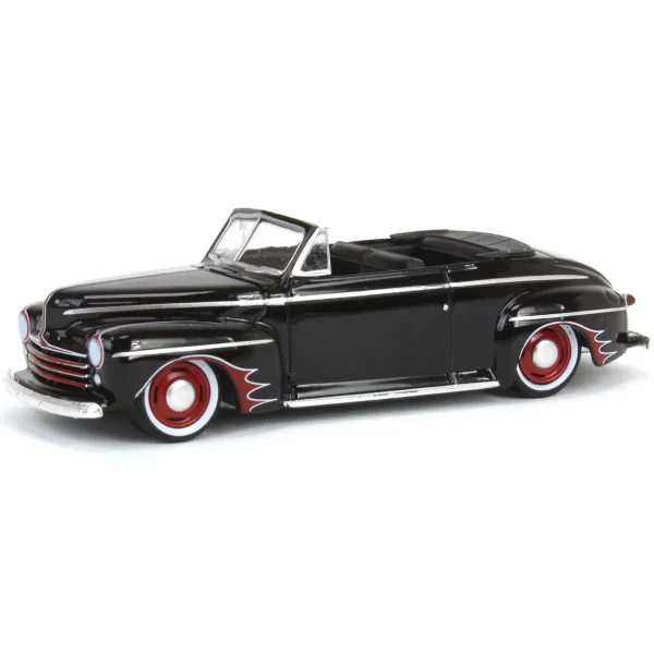 Manufacturer_Greenlight Collectibles Cars & Suvs<1/64 1947 Ford Deluxe Convertible Lowrider, Black & Red, California Lowriders Series 5