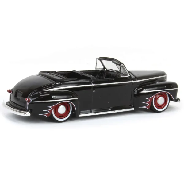 Manufacturer_Greenlight Collectibles Cars & Suvs<1/64 1947 Ford Deluxe Convertible Lowrider, Black & Red, California Lowriders Series 5