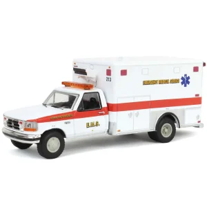 Manufacturer_Greenlight Collectibles Cars & Suvs | Emergency Vehicles<1/64 1995 Ford F-350 Ambulance, Detroit First Dept. EMS, First Responders, Hobby Exclusive