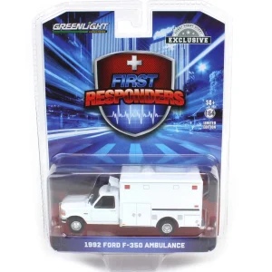 Manufacturer_Greenlight Collectibles Emergency Vehicles<1/64 1992 Ford F-350 Ambulance, White, Hobby Exclusive