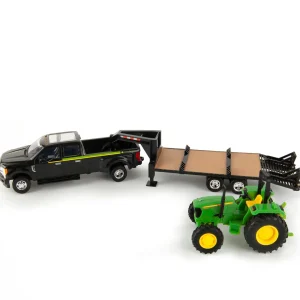 Manufacturer_ERTL Lowboys & Flatbeds<1/32 Ford F-350 Dually Pick Up with Trailer and John Deere 5075E