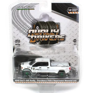 Manufacturer_Greenlight Collectibles Pickup Trucks<1/64 2018 Ford F-350 Dually, Providence RI Police Mounted Command, Dually Drivers 12--CHASE UNIT