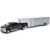 Manufacturer_Greenlight Collectibles Agricultural Trucks<1/64 2019 Ford F-350, Magnetic Silver with Silver 3 Hole Gooseneck Livestock Trailer