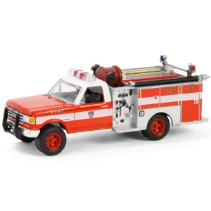 Manufacturer_Greenlight Collectibles Emergency Vehicles | Cars & Suvs<1/64 1987 Ford F-350 Mini Pumper Fire Truck, FDNY, Hobby Exclusive