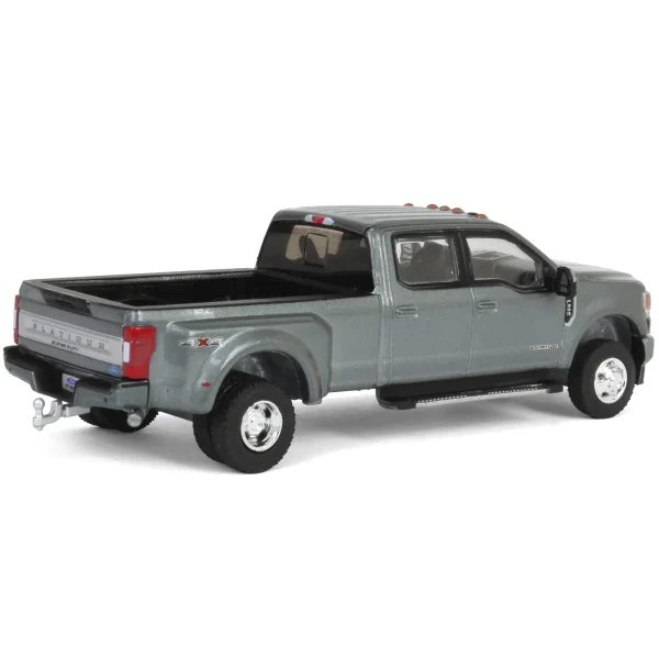 Manufacturer_Greenlight Collectibles Pickup Trucks<1/64 2022 Ford F-350 Platinum, Metallic Gray, Surplus Goodies Exclusive