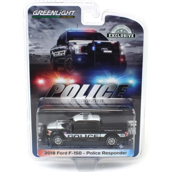Manufacturer_Greenlight Collectibles Emergency Vehicles<1/64 2018 Ford F-150 Police Responder, To Protect & Serve, Hobby Exclusive
