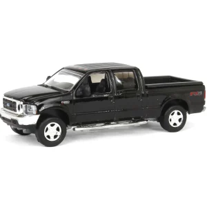 Manufacturer_Motormax Pickup Trucks<1/64 2004 Ford F-250 Super Duty Crew Cab Pickup Truck, Black, LP Diecast Garage Exclusive