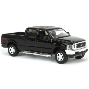 Manufacturer_Motormax Pickup Trucks<1/64 2004 Ford F-250 Super Duty Crew Cab Pickup Truck, Black, LP Diecast Garage Exclusive