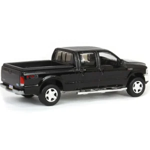 Manufacturer_Motormax Pickup Trucks<1/64 2004 Ford F-250 Super Duty Crew Cab Pickup Truck, Black, LP Diecast Garage Exclusive
