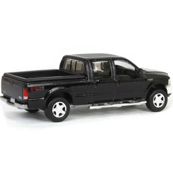 Manufacturer_Motormax Pickup Trucks<1/64 2004 Ford F-250 Super Duty Crew Cab Pickup Truck, Black, LP Diecast Garage Exclusive