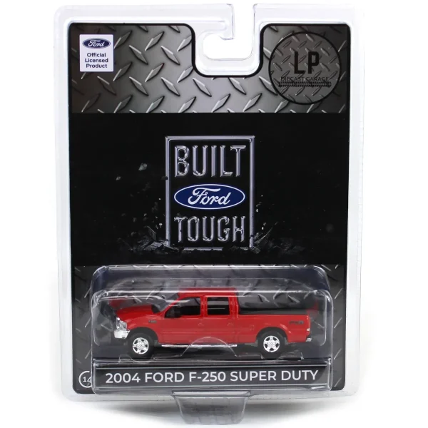 Manufacturer_Motormax Pickup Trucks<1/64 2004 Ford F-250 Super Duty Crew Cab Pickup Truck, Bright Red, LP Diecast Garage Exclusive