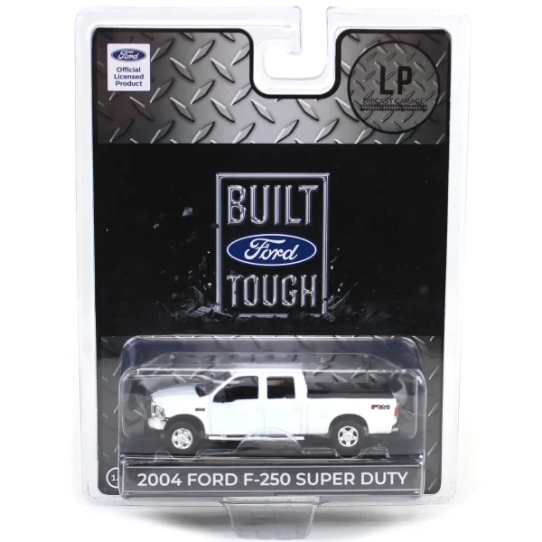 Manufacturer_Motormax Pickup Trucks<1/64 2004 Ford F-250 Super Duty Crew Cab Pickup Truck, Winter White, LP Diecast Garage Exclusive