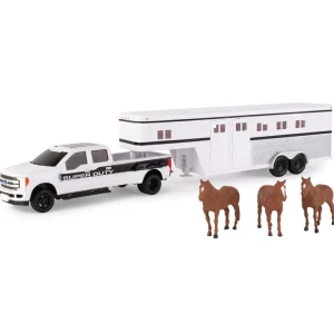 Manufacturer_ERTL Agricultural Trucks<1/32 Ford F-350 Super Duty Pickup with Gooseneck Horse Trailer and Horses