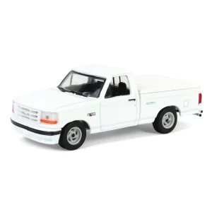 Manufacturer_Greenlight Collectibles Pickup Trucks<1/64 1994 Ford F-150 SVT Lightning with Tonneau Bed Cover, White, Hobby Exclusive