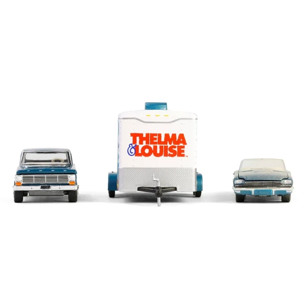 Manufacturer_Greenlight Collectibles Cars & Suvs | Pickup Trucks<1/64 1967 Ford F-250 with Enclosed Car Hauler & 1966 Ford Thunderbird, Thelma & Louise, Hollywood Hitch & Tow Series 13