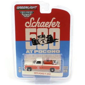 Manufacturer_Greenlight Collectibles Pickup Trucks<1/64 1971 Ford F-250 with Fire Equipment, 1971 Schaefer 500 Pocono Official Truck