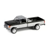 Manufacturer_Greenlight Collectibles Pickup Trucks<1/64 1990 Ford F-250 with Tool Box, Raven Black & Medium Silver Metallic Combination Two-Tone, Down on the Farm Series 10