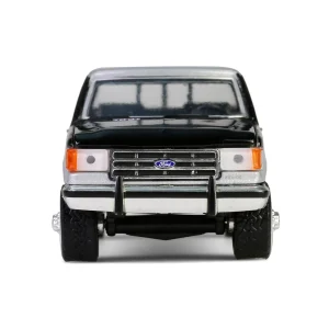 Manufacturer_Greenlight Collectibles Pickup Trucks<1/64 1990 Ford F-250 with Tool Box, Raven Black & Medium Silver Metallic Combination Two-Tone, Down on the Farm Series 10
