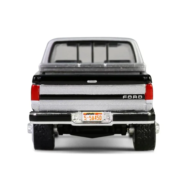 Manufacturer_Greenlight Collectibles Pickup Trucks<1/64 1990 Ford F-250 with Tool Box, Raven Black & Medium Silver Metallic Combination Two-Tone, Down on the Farm Series 10