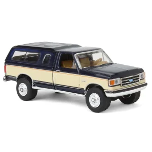 Manufacturer_Greenlight Collectibles Cars & Suvs | Pickup Trucks<1/64 1991 Ford F-150 XLT Lariat with Camper Shell & Spare Tires, Hobby Shop Series 16