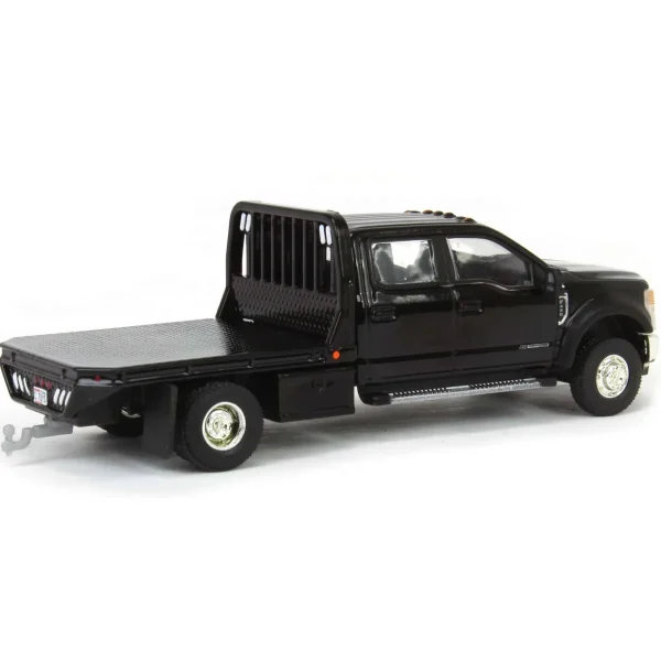 Manufacturer_Greenlight Collectibles Lowboys & Flatbeds | Pickup Trucks<1/64 2020 Ford F-450 XLT Super Duty Dually Flatbed, Agate Black, Town & Country Exclusive