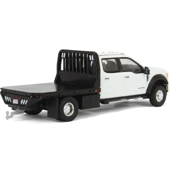 Manufacturer_Greenlight Collectibles Lowboys & Flatbeds | Pickup Trucks<1/64 2020 Ford F-450 XLT Super Duty Dually Flatbed, Oxford White, Town & Country Exclusive