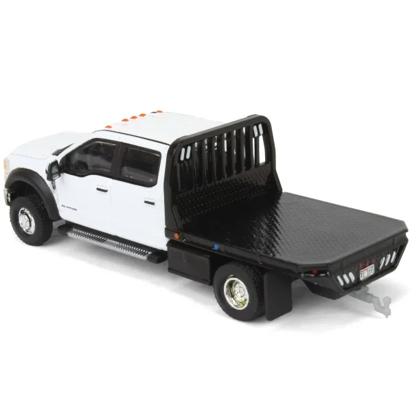Manufacturer_Greenlight Collectibles Lowboys & Flatbeds | Pickup Trucks<1/64 2020 Ford F-450 XLT Super Duty Dually Flatbed, Oxford White, Town & Country Exclusive