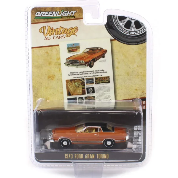 Manufacturer_Greenlight Collectibles Cars & Suvs<1/64 1973 Ford Gran Torino, Vintage Ad Cars Series 10