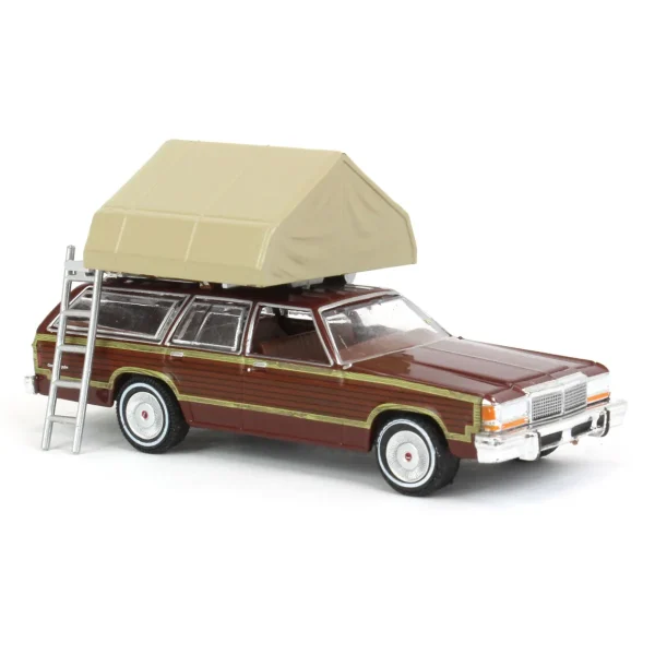 Manufacturer_Greenlight Collectibles Cars & Suvs<1/64 1979 Ford LTD Country Squire with Cartop Sleeper Tent, Great Outdoors Series 2