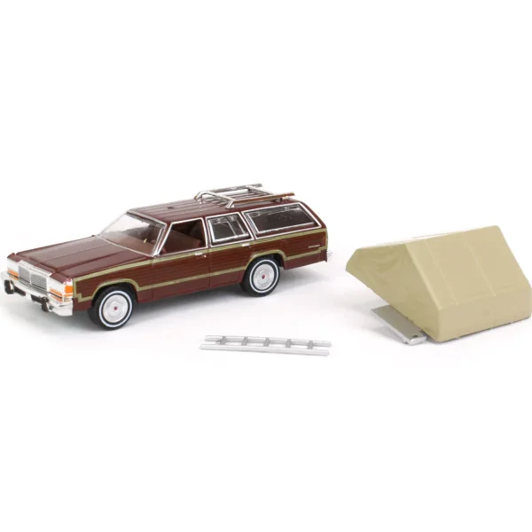 Manufacturer_Greenlight Collectibles Cars & Suvs<1/64 1979 Ford LTD Country Squire with Cartop Sleeper Tent, Great Outdoors Series 2