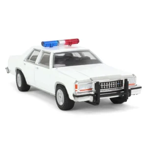 Manufacturer_Greenlight Collectibles Emergency Vehicles<1/64 1980-91 Ford LTD Crown Victoria, Blank White with Light Bar & Grill Guard, Hot Pursuit