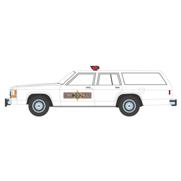 Manufacturer_Greenlight Collectibles Cars & Suvs | Emergency Vehicles<1/64 1988 Ford LTD Crown Victoria Wagon, Illinois State Police, Hot Pursuit Series 46