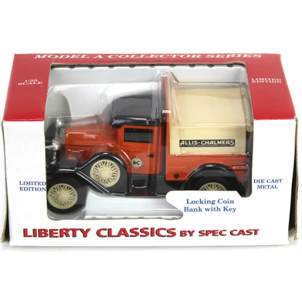 Manufacturer_SpecCast Airplanes & Banks<1/25 Ford Model A Die-cast Truck Bank w/ Allis Chalmers Orange and Logos