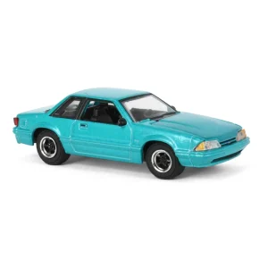 Manufacturer_Greenlight Collectibles Cars & Suvs<1/64 1991 Ford Mustang 5.0 Calypso Green Coupe, LP Diecast Exclusive