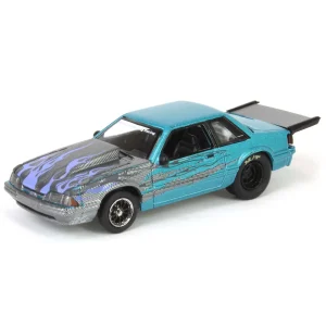 Manufacturer_Greenlight Collectibles Cars & Suvs<1/64 1990 Ford Mustang Fox Body Drag Car with Custom Paint Job, WRAPS Series, Part Time Collector Exclusive