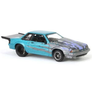 Manufacturer_Greenlight Collectibles Cars & Suvs<1/64 1990 Ford Mustang Fox Body Drag Car with Custom Paint Job, WRAPS Series, Part Time Collector Exclusive