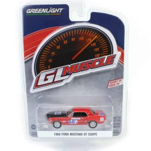 Manufacturer_Greenlight Collectibles Cars & Suvs<1/64 1968 Ford Mustang GT Coupe, #68 Charlie Henry Race Car, GreenLight Muscle Series 29