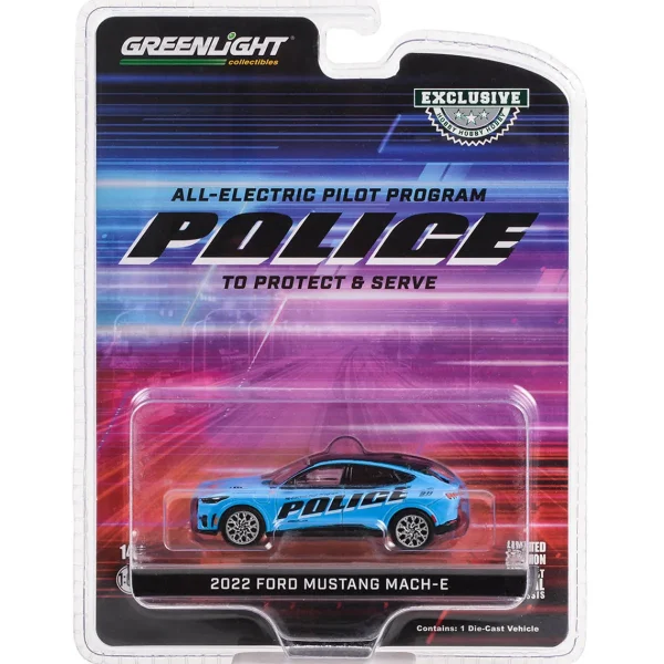 Manufacturer_Greenlight Collectibles Emergency Vehicles<1/64 2022 Ford Mustang Mach-E Police GT Performance Edition, Hobby Exclusive