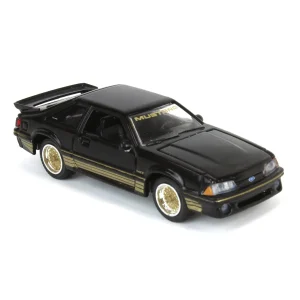 Manufacturer_Greenlight Collectibles Cars & Suvs<1/64 1988 Ford Mustang SLN with Gold Decals & Rims, Black, LP Diecast Garage Exclusive