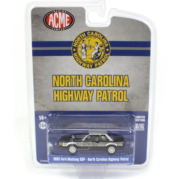 Manufacturer_Greenlight Collectibles Cars & Suvs<1/64 1993 Ford Mustang SSP, North Carolina Highway Patrol, ACME Exclusive