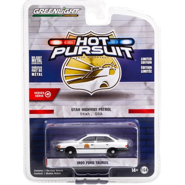 Manufacturer_Greenlight Collectibles Emergency Vehicles<1/64 1990 Ford Taurus Utah Highway Patrol, Hot Pursuit Series 41
