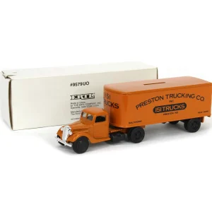 Manufacturer_ERTL Airplanes & Banks | Box Trucks & Trailers<1937 Ford Truck with Preston Trucking Co. Box Trailer Bank