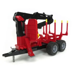 Manufacturer_Bruder Toys Forestry<1/16 Forestry Trailer with Loading Crane & 4 Logs