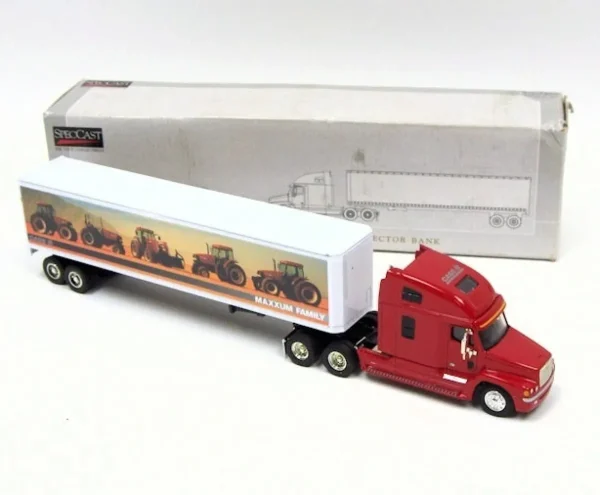 Manufacturer_SpecCast Airplanes & Banks | Box Trucks & Trailers<1/64 Freightliner C120 Tractor Trailer with Case IH Maxxum Family Logos