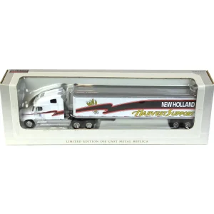 Manufacturer_SpecCast Box Trucks & Trailers<1/64 Freightliner C120 with New Holland Harvest Support Box Trailer
