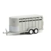 Manufacturer_Greenlight Collectibles Agricultural Trucks<1/64 14ft Bumper Hitch Livestock Trailer, Gray, Hitch & Tow Trailers