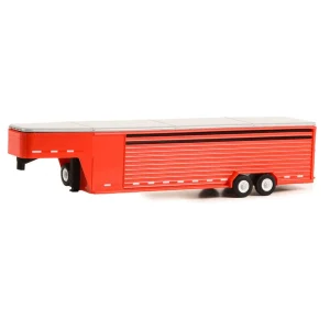 Manufacturer_Greenlight Collectibles Agricultural Trucks<1/64 26ft Continuous Gooseneck Trailer, Red, Hitch & Tow Trailers
