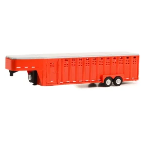 Manufacturer_Greenlight Collectibles Agricultural Trucks<1/64 26ft Vertical Three Hole Gooseneck Trailer, Red, Hitch & Tow Trailers